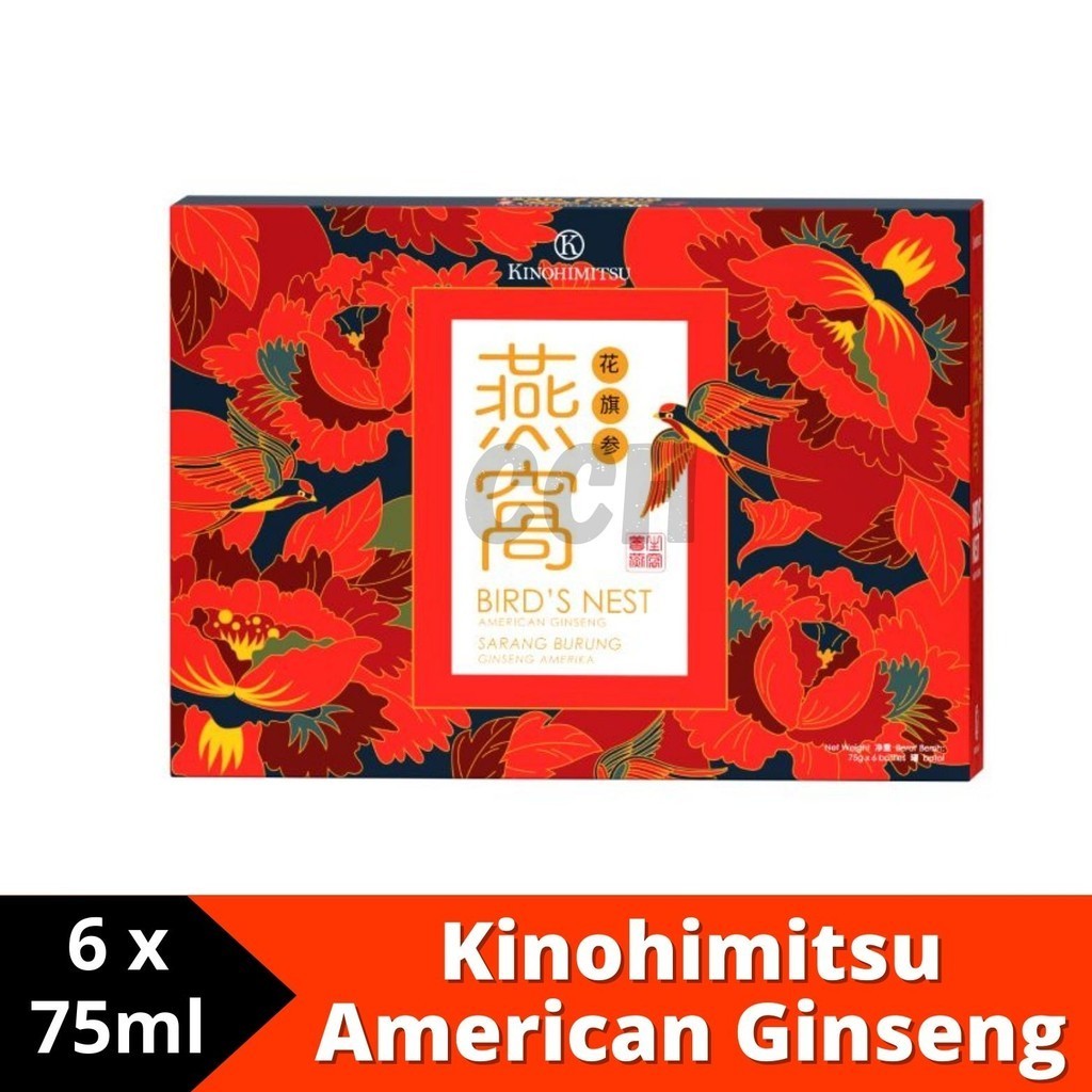 Kinohimitsu Bird Nest with American Ginseng (75ml x 6's) Lazada