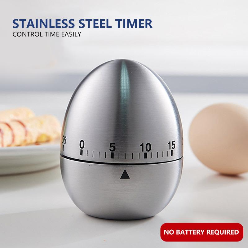 Kitchen mechanical timer Creative egg No battery required 60 minutes Timing Baking Cooking Reminder