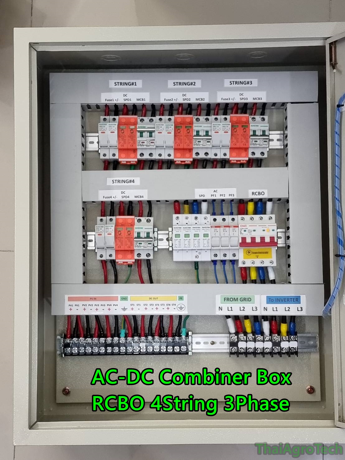 ตู้ AC-DC combiner ใช้กับงานติดตั้งระบบโซล่าเซลล์ แบบ 4 สตริง 20-40 ...