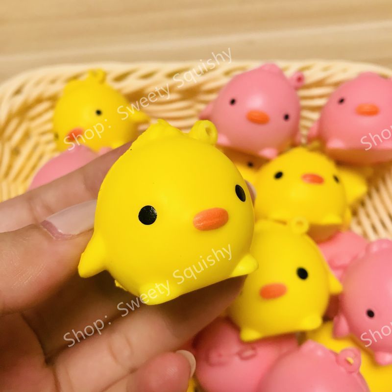 Chick slow Rebound Decompression Vent Toy mini squishy slow rising Purple/Yellow