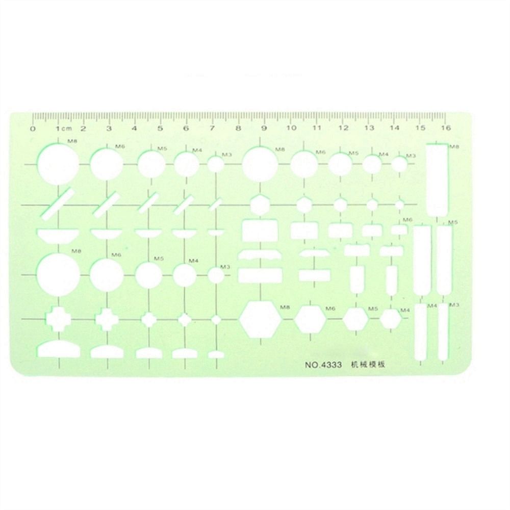 Plastic Transparent Oval Measuring Tool Circles Multi Shaped Geometric ...