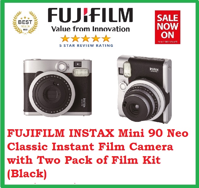 Fuji Instax Mini 90 Neo Classic Black - Instant Film Camera