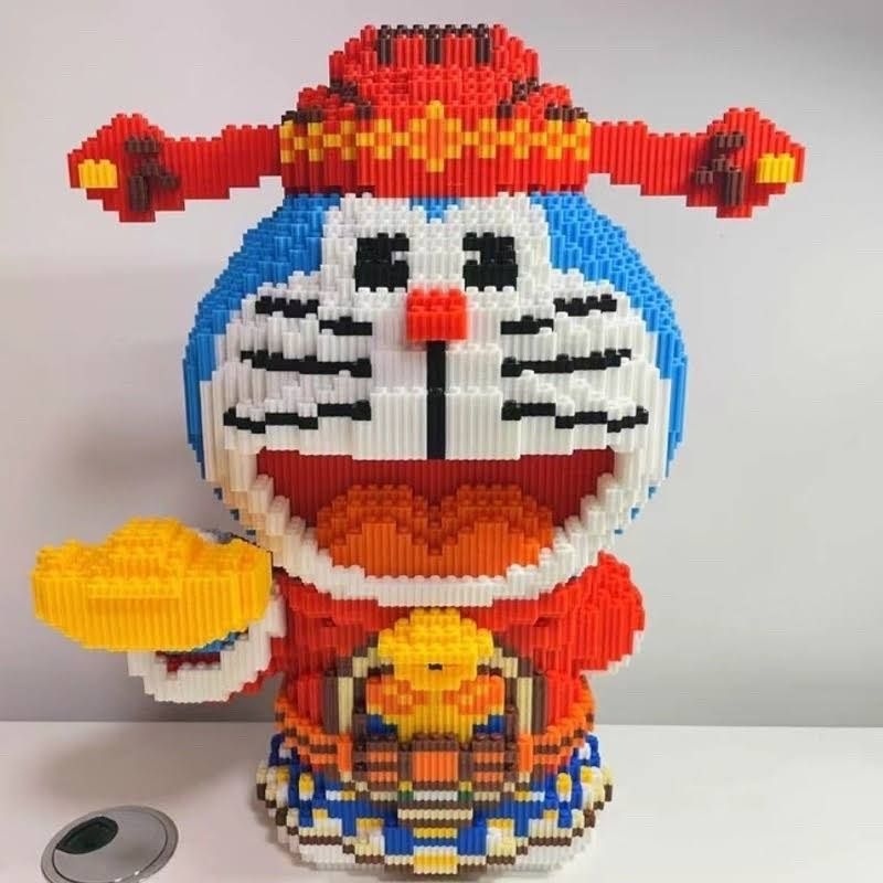 [ Hot ] Le.go Doraemon đầu lân 67cm mô hình lắp ráp nhân vật