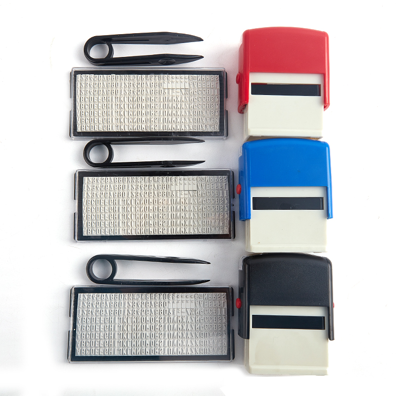 【SkinHorizon】Rubber Stamp Kit DIY Custom Personalized Self Inking Business Address Name Number Letter Stamp Handicrafts Printing Rubber Stamp. 