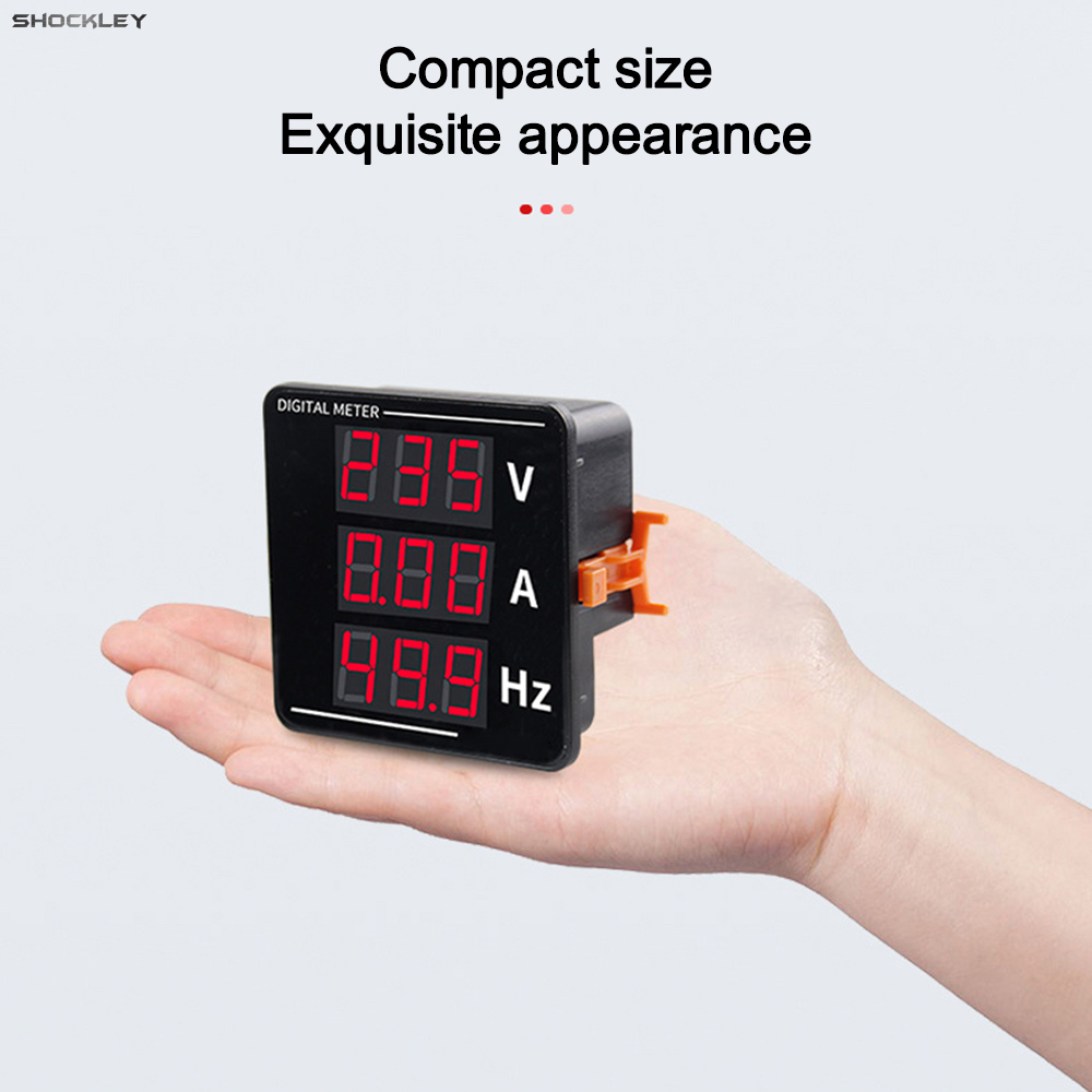 Shockley AC Voltage Current Display Meter AC 50-500V Frequency Meter Multifunction LCD Digital Display Ammeter Voltmeter