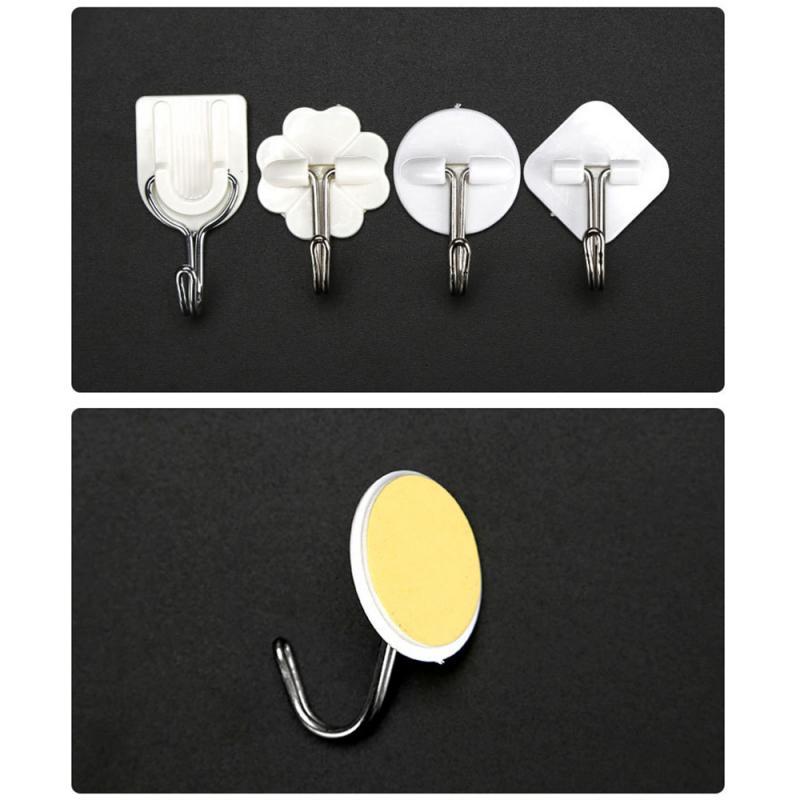CHIPLY COD Kitchen Bathroom Free Punching Hook PVC Strong Plastic Sticky Hook Traceless Hook Simple Convenience Self Adhesive Hooks Hanger Wall