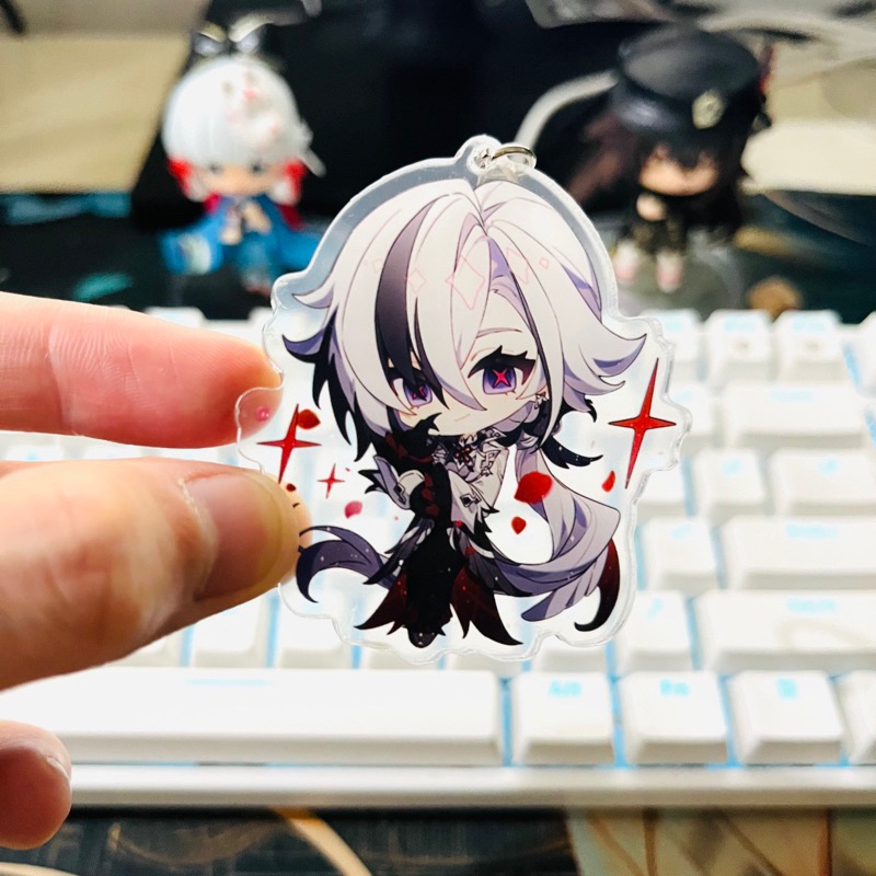 Móc khoá Genshin Impact acrylic chibi Arlecchino Furina Lyney
