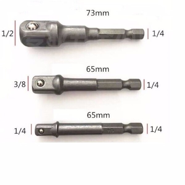 Đầu chuyển từ bắn vít 1/4 sang bắn bulong 1/4 3/8 1/2