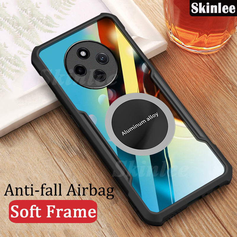 Phone case For Redmi 14C Back cover Hard Phone Case Clear Transparent Shockproof with Car Navigation Holder Ring For Xiaomi Redmi 14C Cover cases.