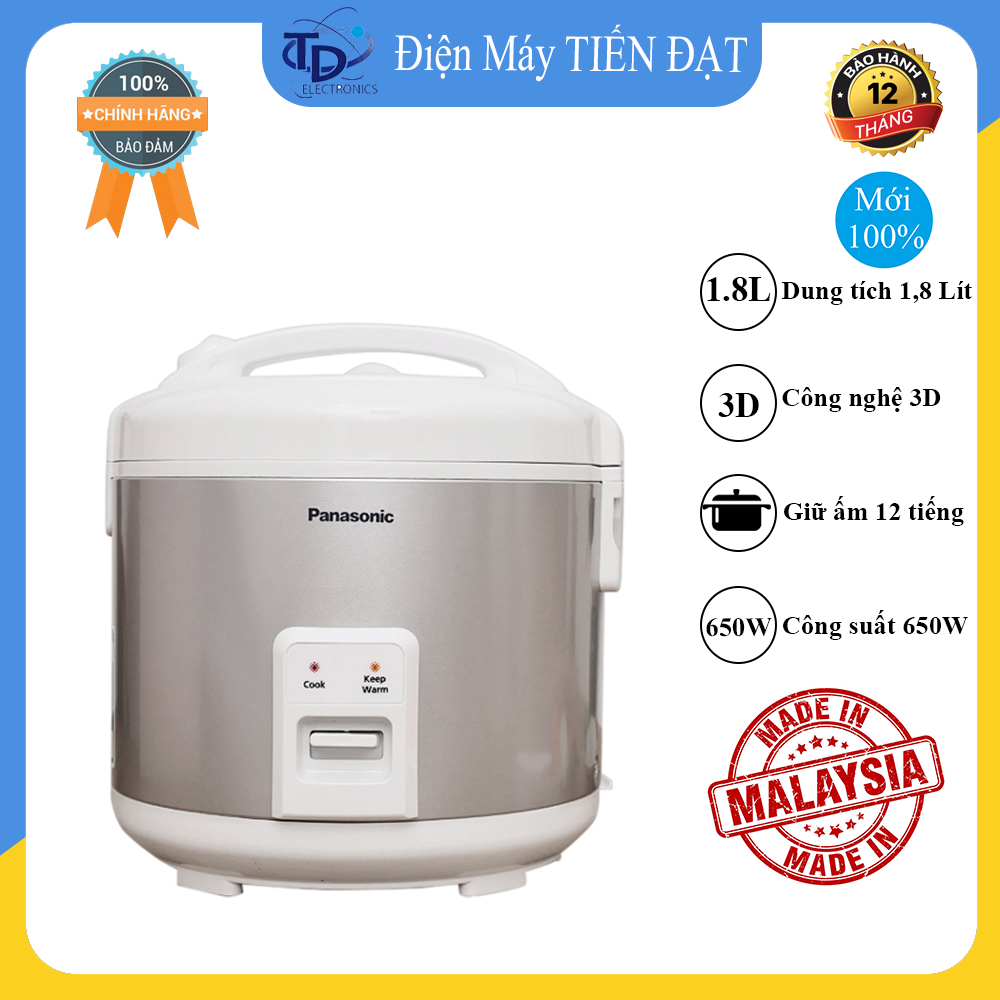 Nồi Cơm Điện Panasonic 1.8 lít SR-MVN187LRA- Sản xuất Malaysia