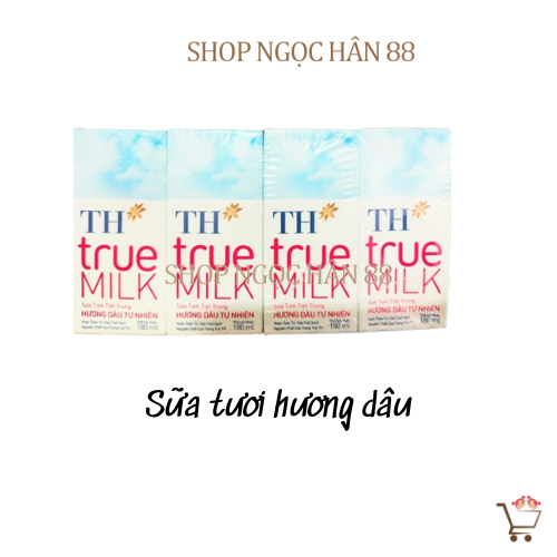 Lốc 4 hộp sữa TH true milk 180ml