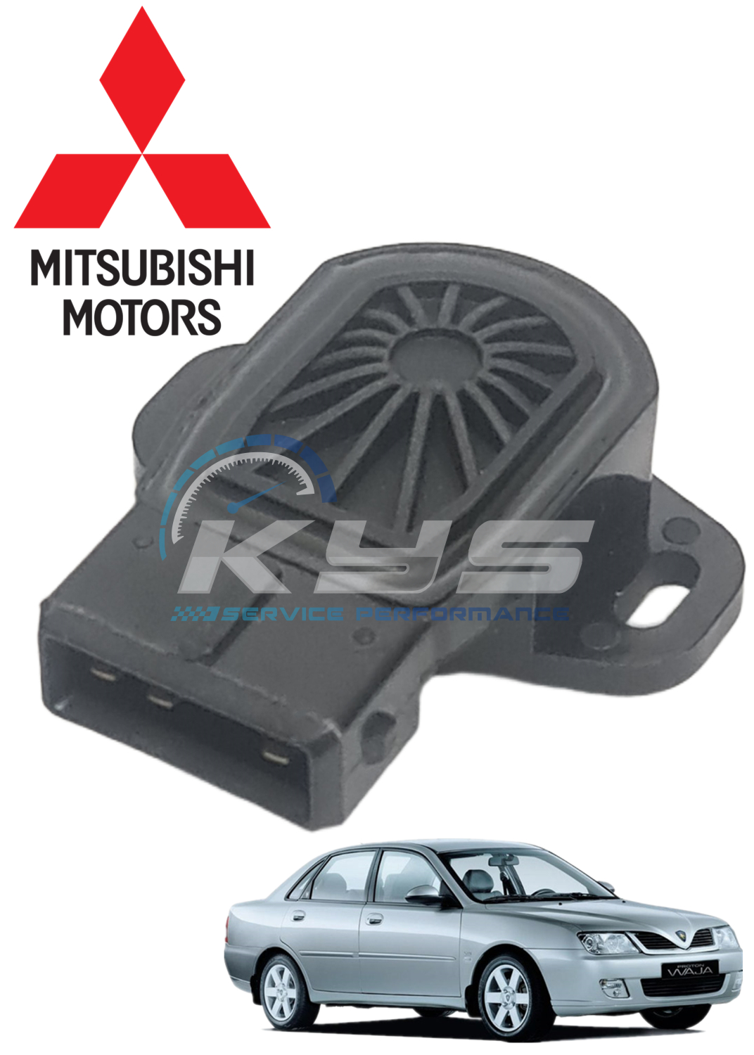 MITSUBISHI MD628074 THROTTLE BODY POSITION TPS SENSOR (3 PINS