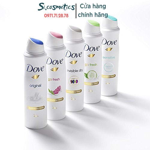 Xịt khử mùi dove 150ml