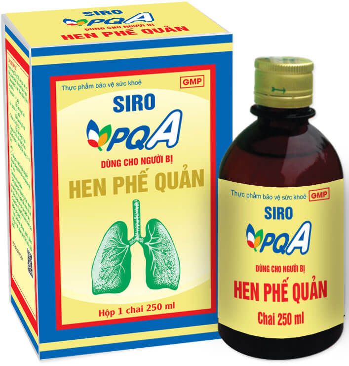 Siro hen phế quản pqa hỗ trợ bổ phế, giảm ho, long đờm và khó thở hộp 250ml. dược phẩm pqa