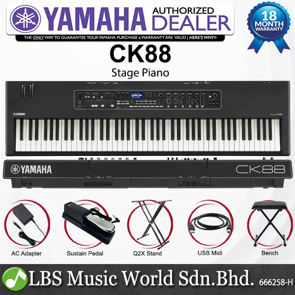 Yamaha CK88 88 Keys Stage Piano with GHSA Weighted Keyboard and Built ...