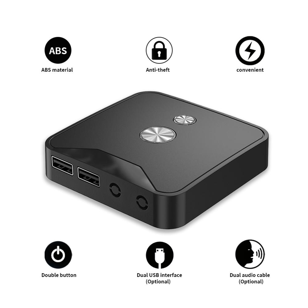TEUCER Desktop Computer Power Switch Anti-theft Power On Off Switch With Extension Cord USB2.0 HUB High-speed Transmission for School Company