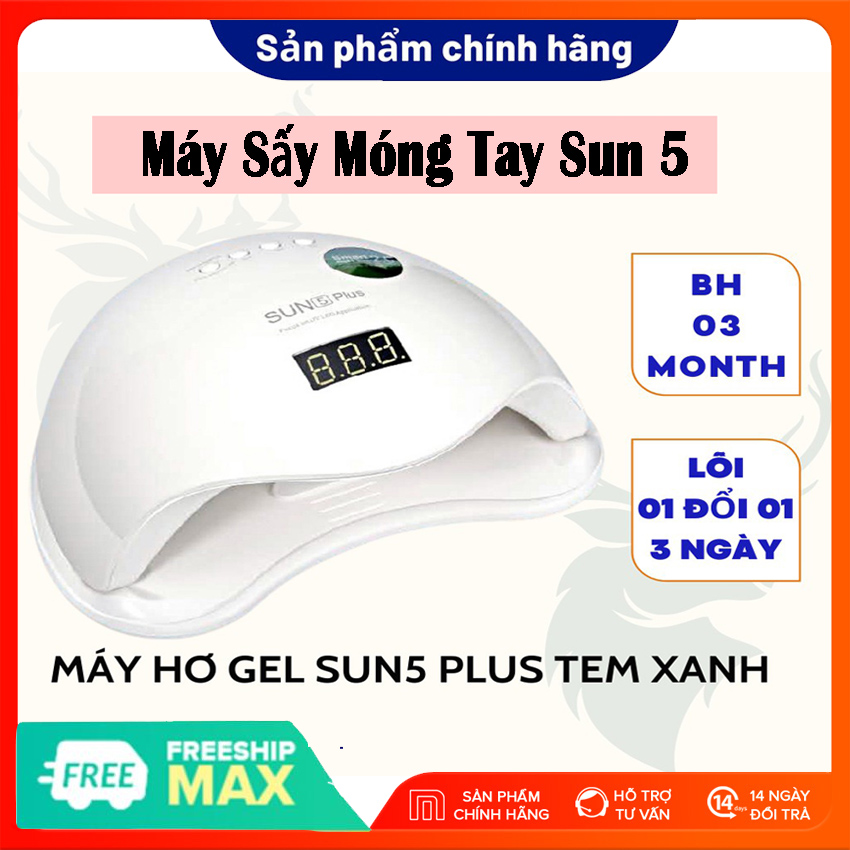 Máy hơ gel sun 5 tem xanh chính hãng công suất 48w -24 bóng - máy hơ chuyên nghiệp cho ngành nails