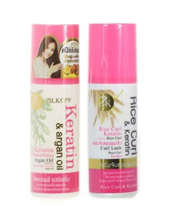 Zilkopf Keratin & Argan Oil Hair serum / Rice Curl and Keratin เซรั่ม