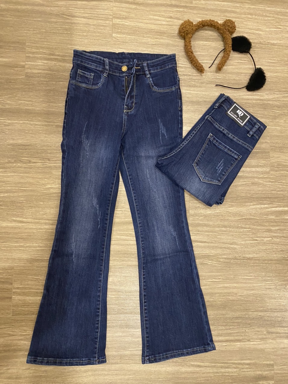 Quần jeans nữ ống loe co giãn thoải mái