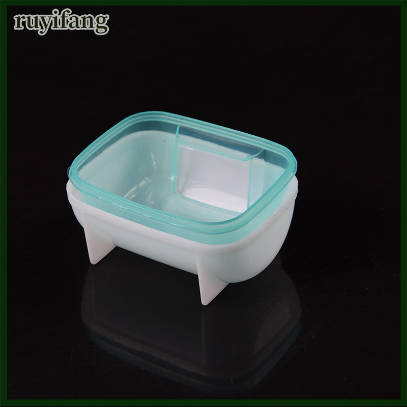 Ruyifang Pet Hamster Bathroom Bath Sand Room Sauna Toilet Cage Sand Baths Clear Plastic