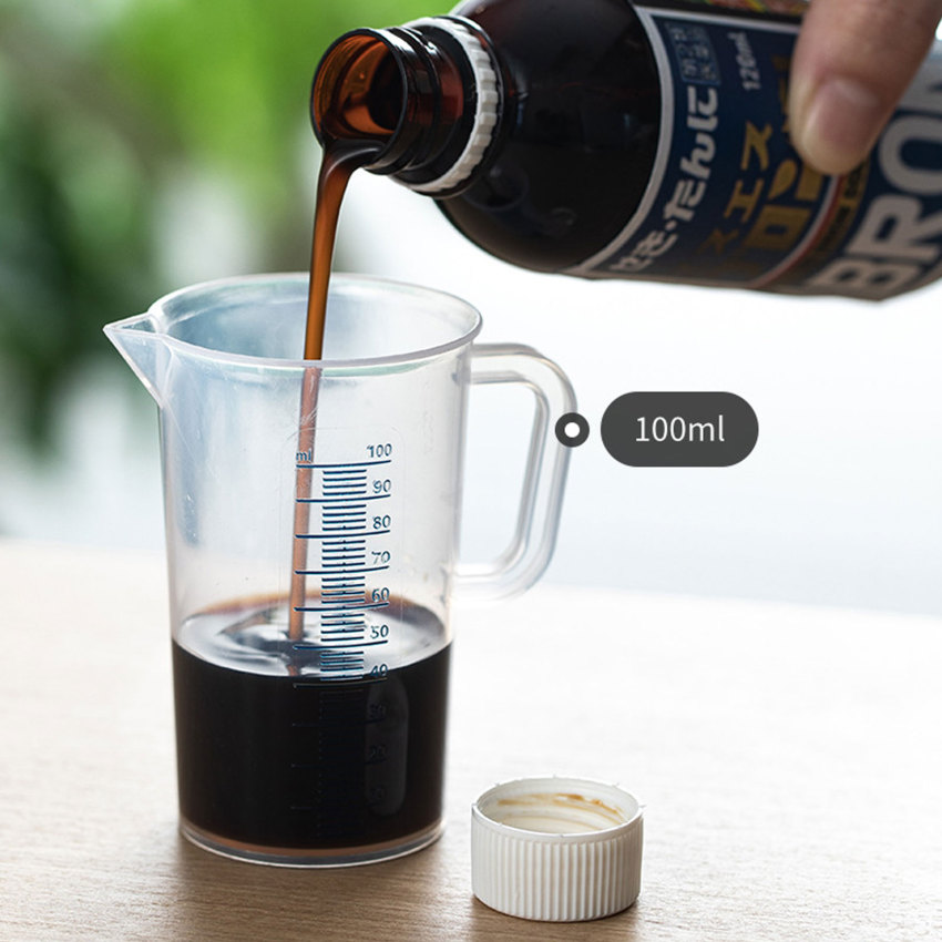Nhựa tốt nghiệp cốc đo lường nhà bếp baking lỏng biện pháp jug cup container trong suốt đổ vòi cốc trộn công cụ