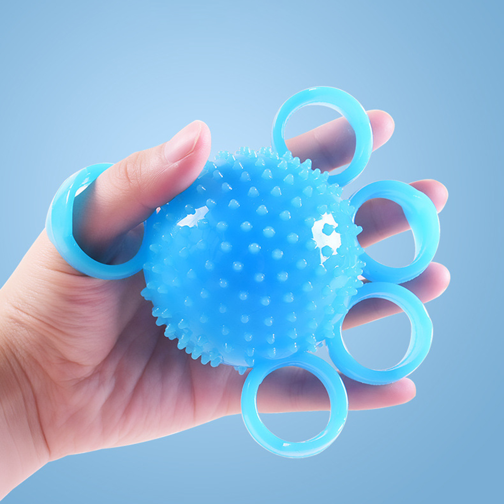 KM® Five Finger Exerciser Ball Finger Training Wrist Finger Rehabilitation Therapy Squeeze Ball