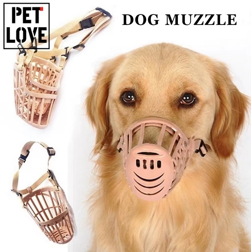 Dog Muzzle Dog Antibiting Adjustable Belt Mask Plastic Dogs Muzzle