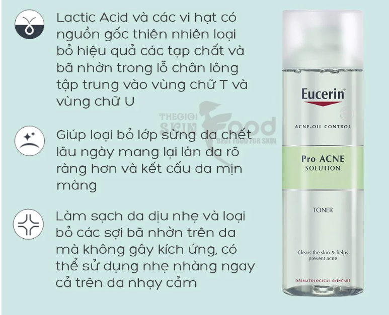 Nước Hoa Hồng Dành Cho Da Mụn Eucerin Acne-Oil Control Pro Acne Solution Toner 200ml