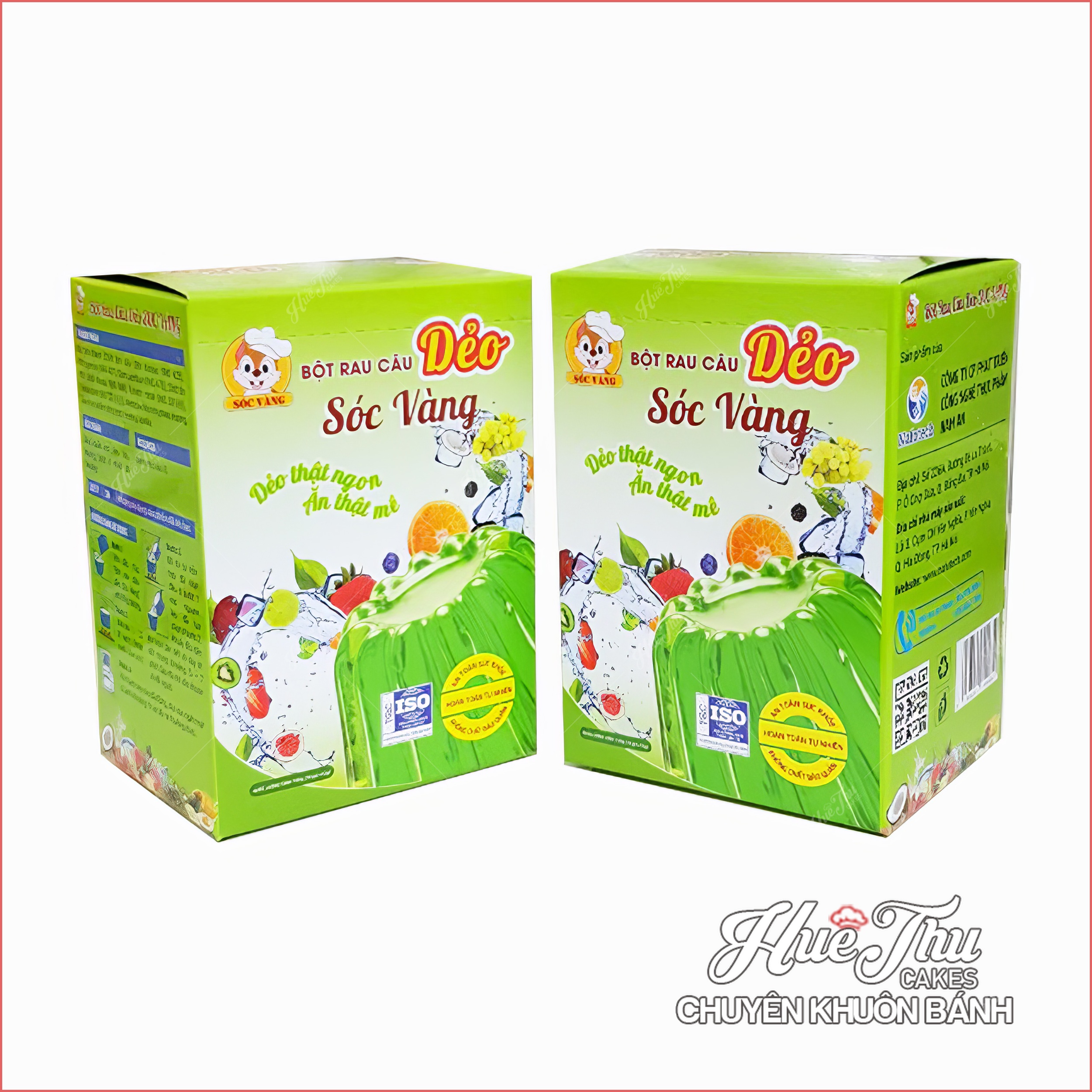 Bột rau câu dẻo Sóc Vàng (jelly - Sóc Xanh) gói 12g