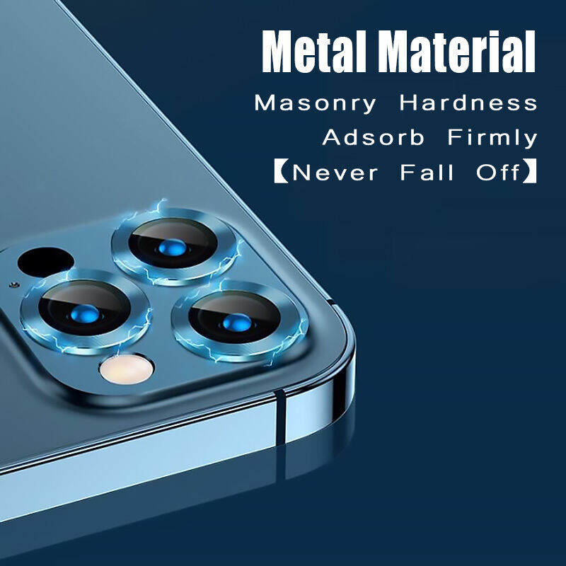 BOCH Miếng Bảo Vệ Ống Kính Máy Ảnh Cho iPhone 14 Pro Max Plus 13 12 11 Pro Max Mini Kính Cường Lực HD Cao Cấp Miếng Dán Màn Hình Ống Kính Hợp Kim Nhôm Hàng Có Sẵn