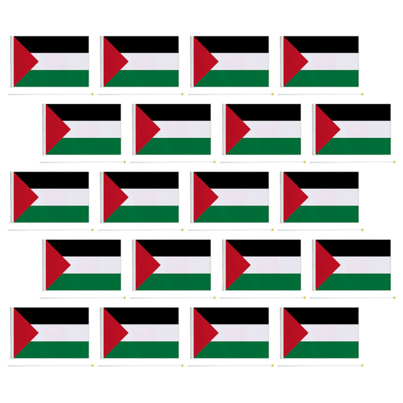 💖💖💖Kokemall 20Pcs Decorative Palestine Flags Small National Flags Handheld Flags Car Flags Decorations
