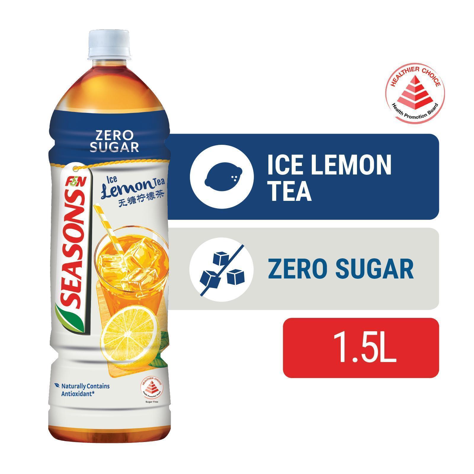 F&N Seasons Ice Lemon Tea Zero Sugar 1.5L Lazada Singapore