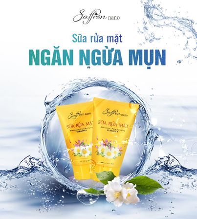 Sữa rửa mặt hoa cúc dành cho mọi loại da Saffron nano