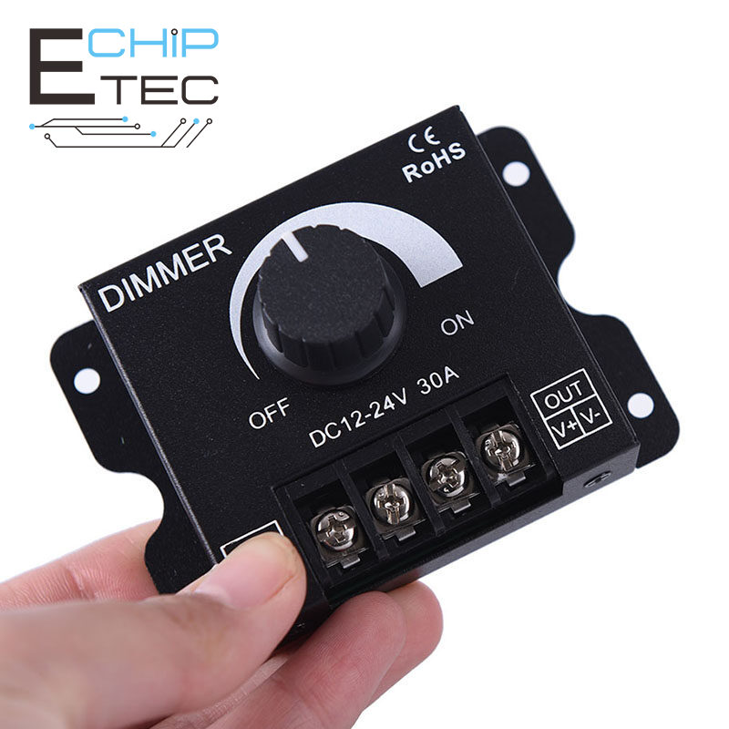 1pcs đơn sắc ánh sáng điện điều khiển 30A DC 12V 24V 360W LED dimmer điều chỉnh độ sáng dải bóng đèn điều khiển