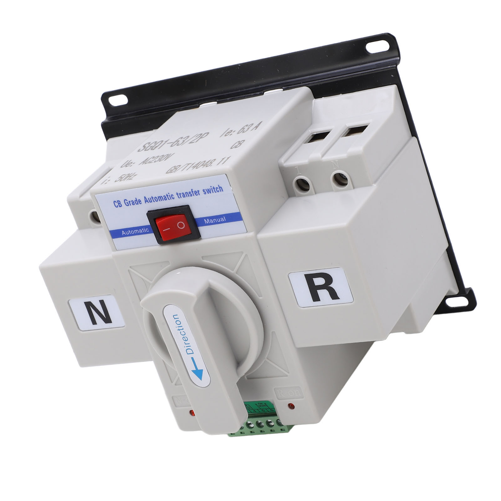 2P AutomaticTransfer Switch Circuit Breaker DualPower Changeover Switch 230V 63A. 