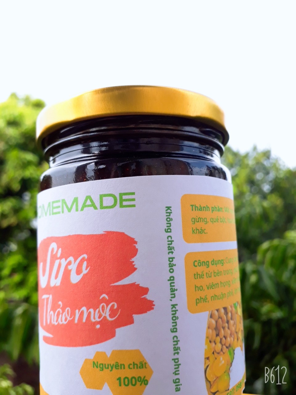 siro ho thảo mộc homemade chai 100ml