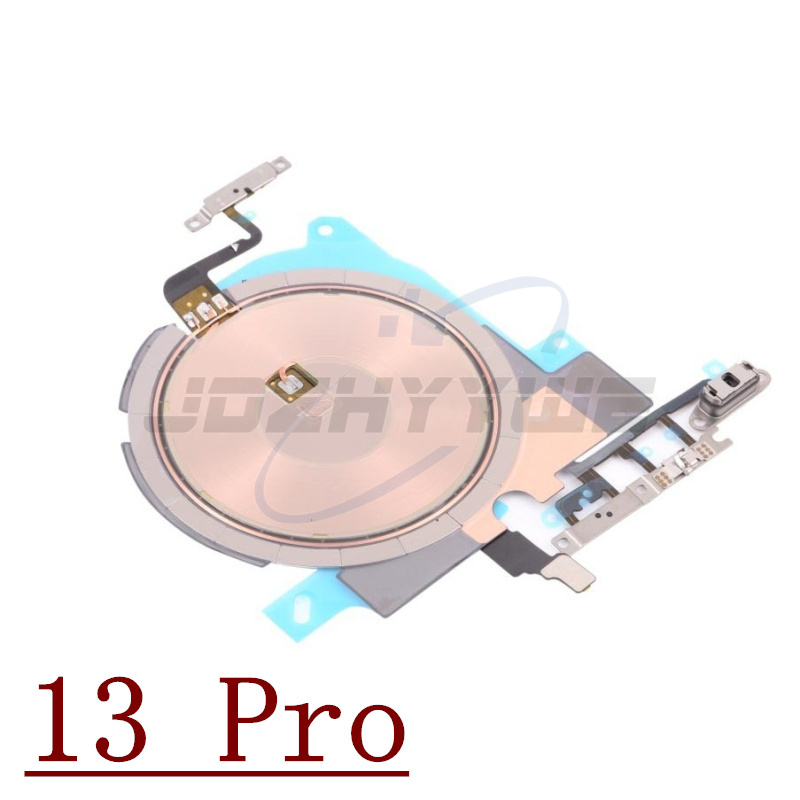 Wireless Charging Chip Nfc Coil With Volume Flex Cable For 11 12 13 14 Mini Pro Max Charger Panel Sticker Wpc Pad Part. 