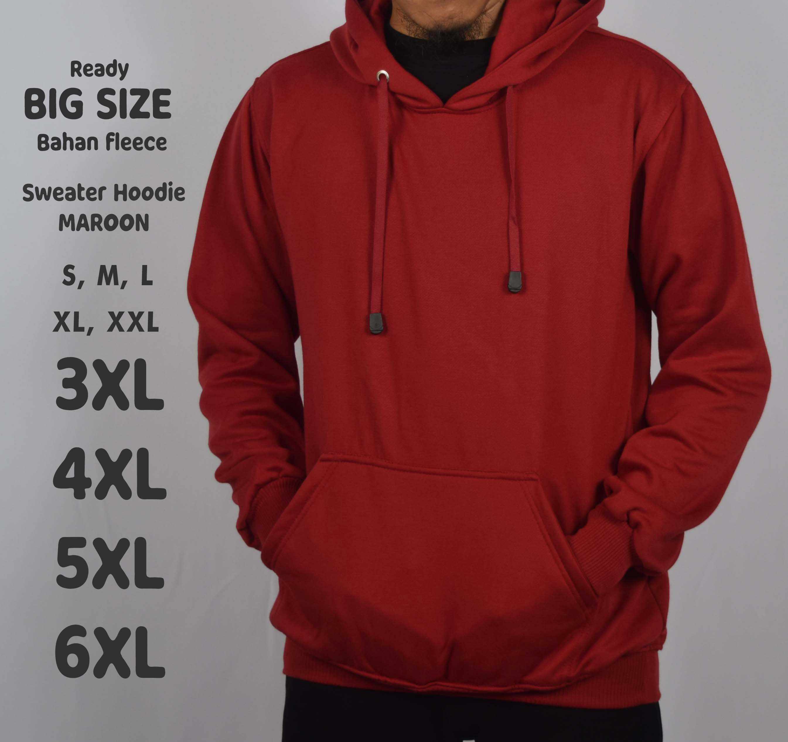 Sweater Hoodie Polos Pria Jumbo Big 