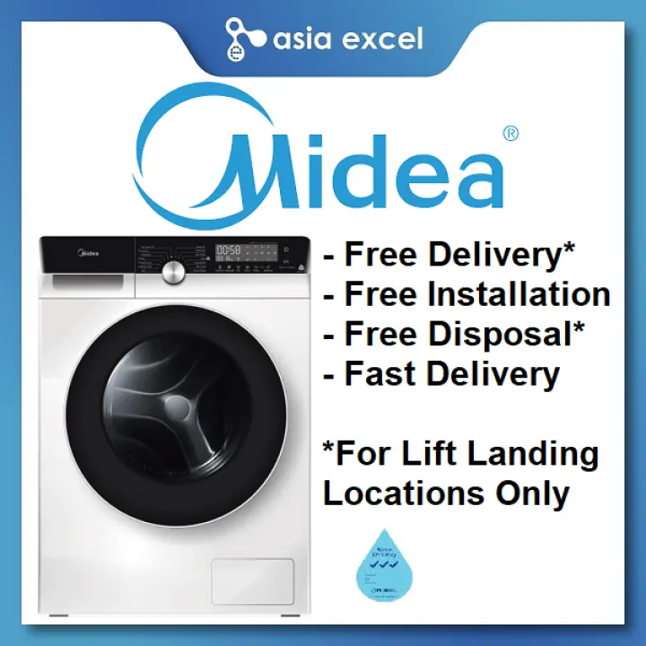 Midea Mfk868w 8kg Knight Front Load Inverter Washing Machine Lazada Singapore
