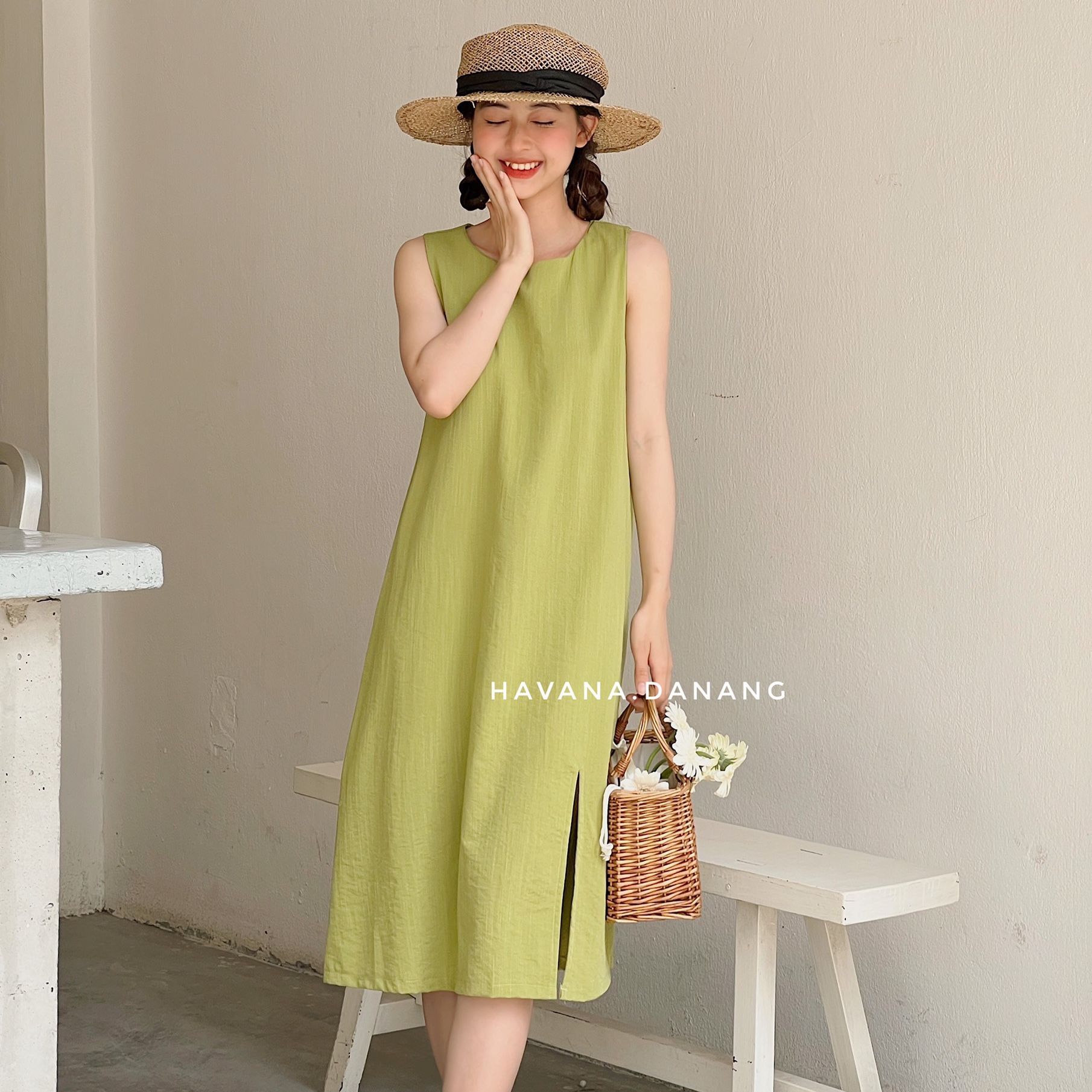Đầm kiểu sát nách, đầm freesize 5 màu