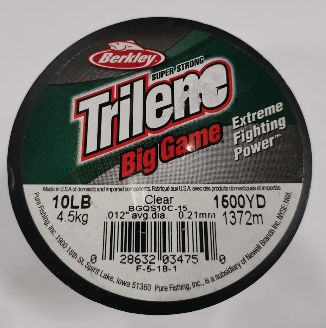 Berkley® Trilene® Big Game™; 10lb 4.5kg 1500yd 1372m 0.012 avg