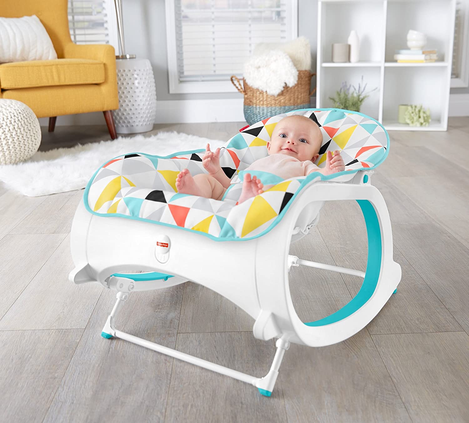 Fisher-Price Infant-to-Toddler Rocker, Geo Multicolor Lazada