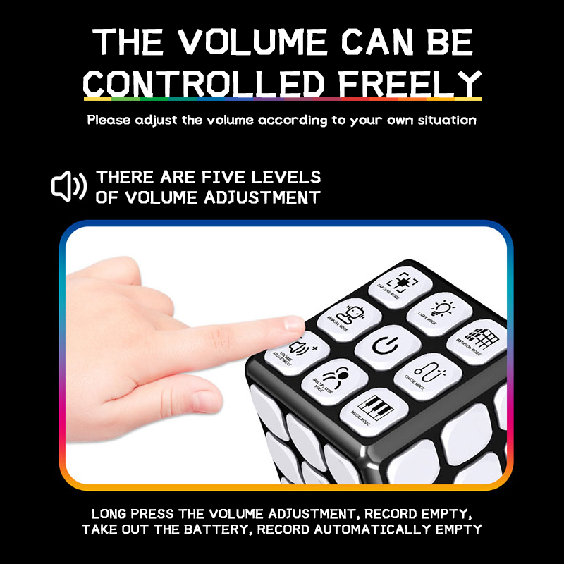 Huiye Cube Magic Toys Memory Training Pass Cube With Lights Sound Cool Attract Attention Cube Magic Toys For Children