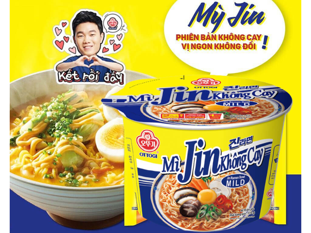 Mì Jin Không Cay Ottogi Tô 110g