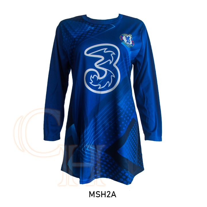 MUSLIMAH DESIGN BARU FUTSAL FOOTBALL CLUB SOCCER PEREMPUAN LENGAN PANJANG KAIN JERSEY FULL PRINTING MSH1. 