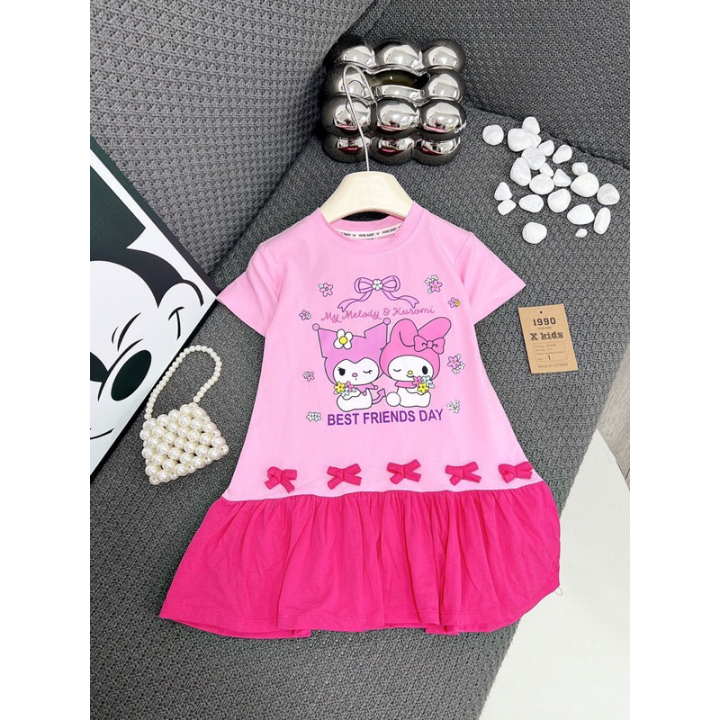 Váy đầm xoè đuôi cá Kuromi cho bé gái