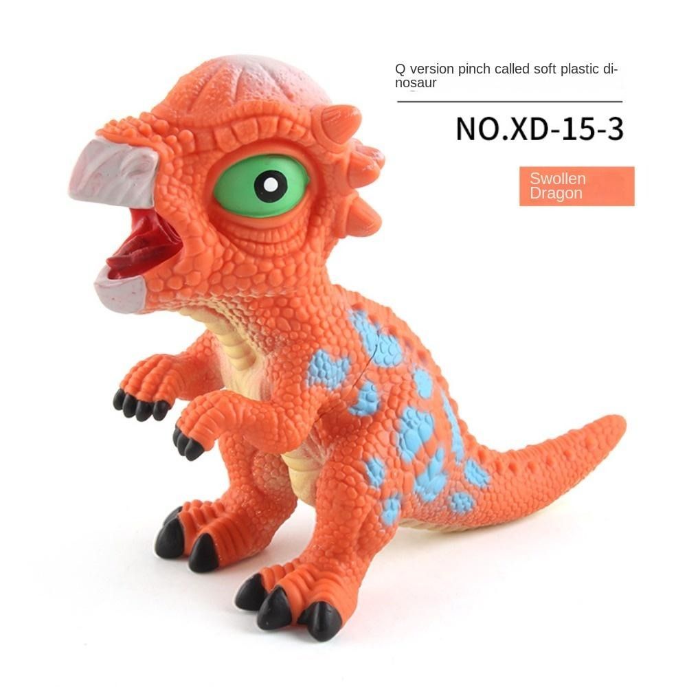 BEIBEI Cao su mềm Khủng long âm thanh bóp Giáo Dục Sớm Khủng long bạo chúa Mô hình Stegosaurus Mô hình trang trí động vật Bóp Đồ chơi mô hình khủng long Đồ trang trí