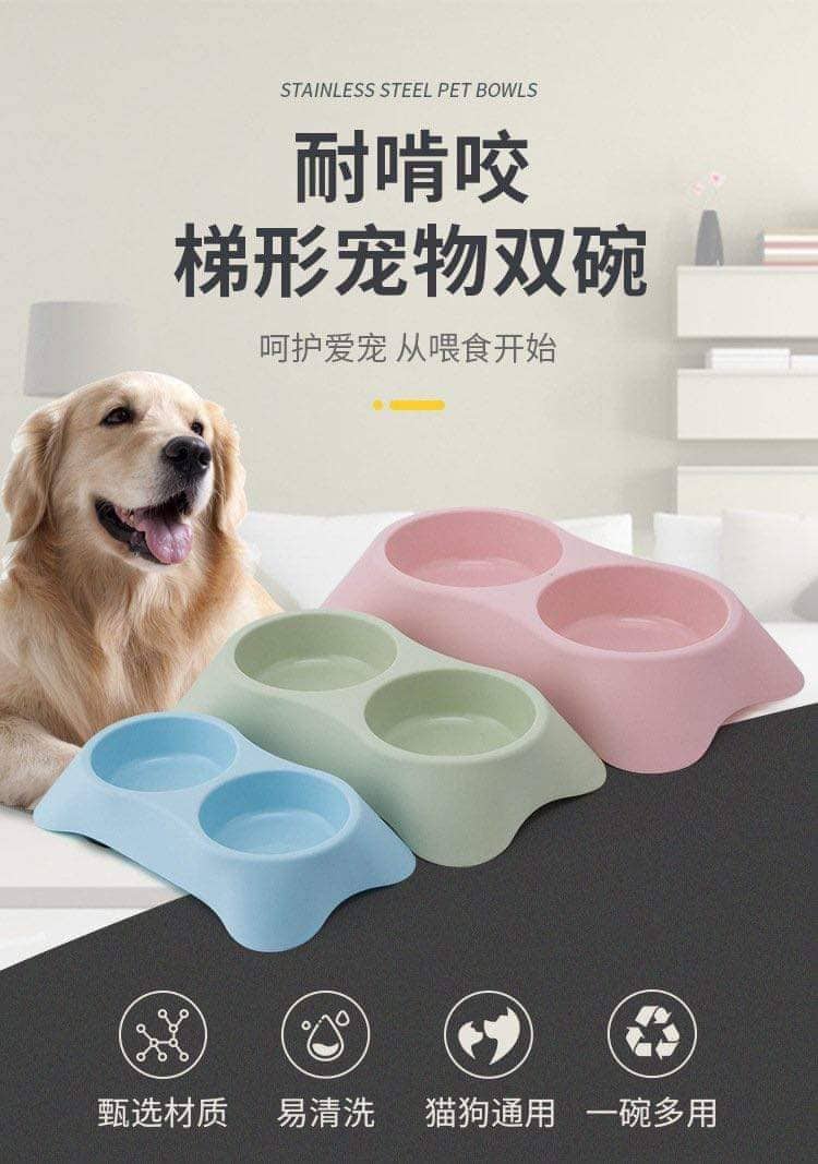 Bát ăn đôi kèm Bình Nước Tự Động cho chó mèo