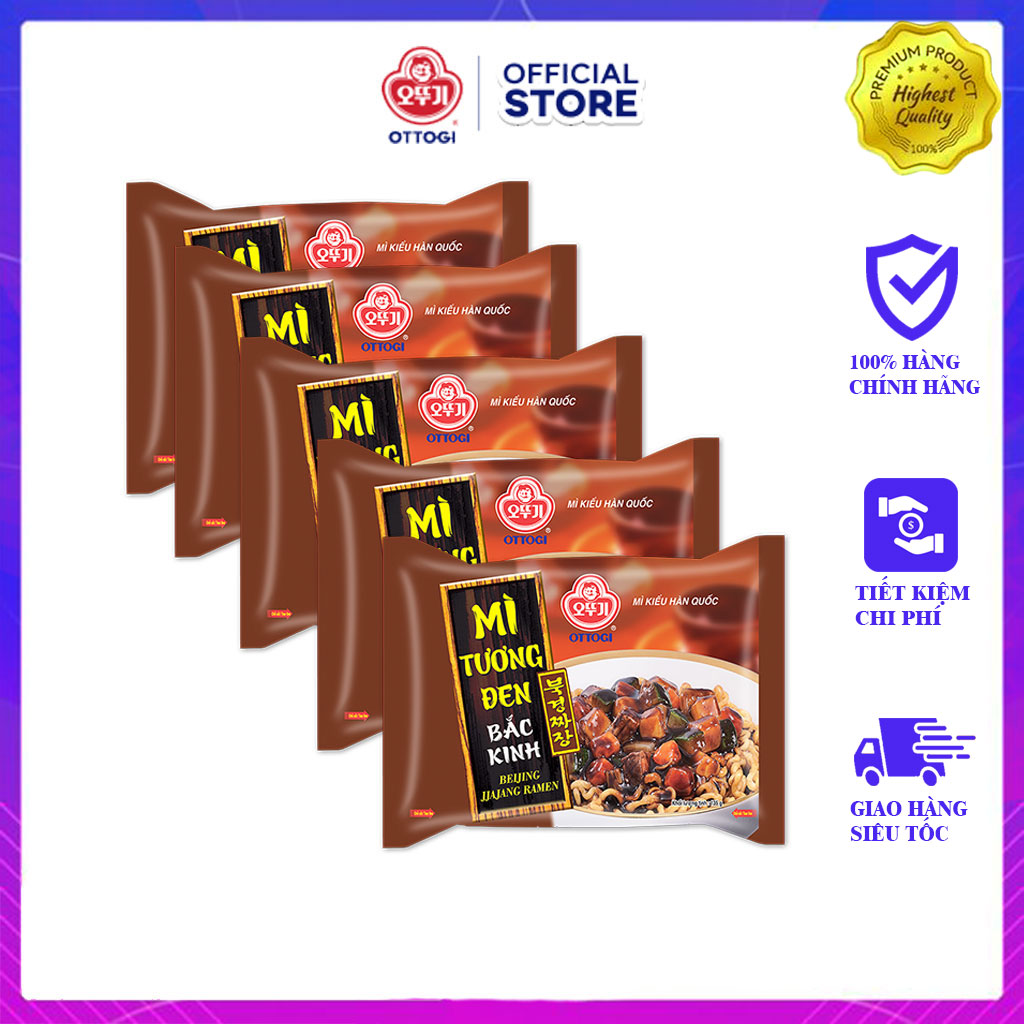 Combo 5 gói Mì Tương Đen Bắc Kinh Otoki 135G