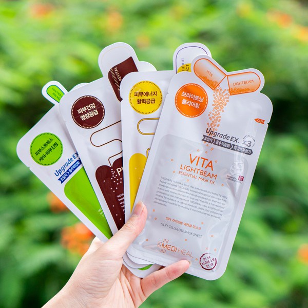 Combo 10 Mặt nạ Mediheal Essential Mask Ex 24ml ( Teatree, Placenta, Collagen, Vita Lightbeam)